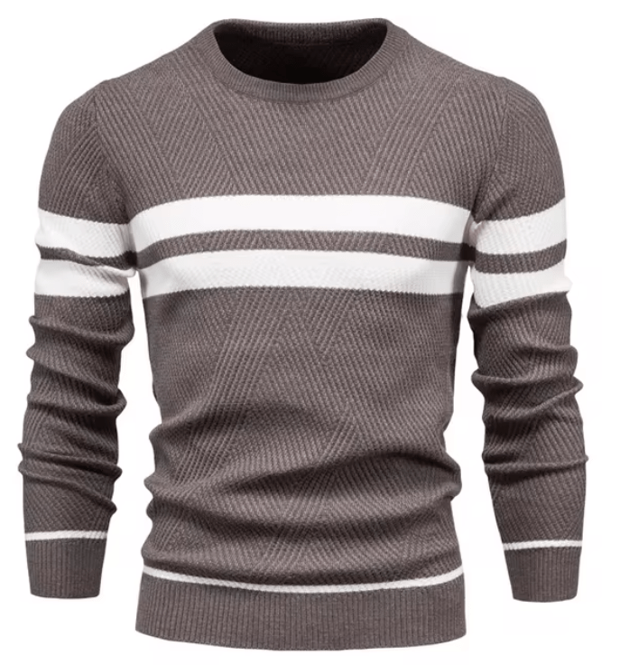 Patrice | Men's Twin Stripe Crew Neck Sweater