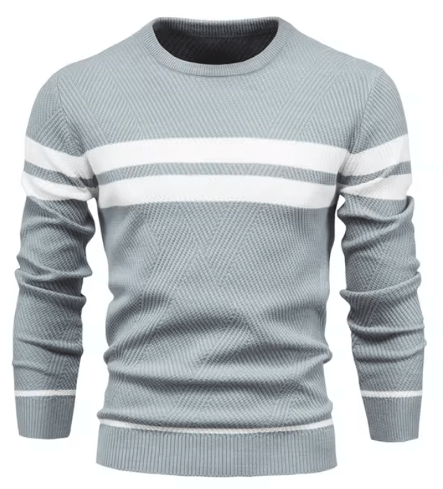 Patrice | Men's Twin Stripe Crew Neck Sweater