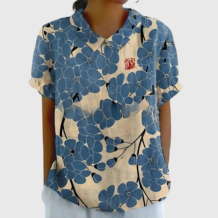 Penelope | Women's Lightweight Loose Floral Print Casual Blouse