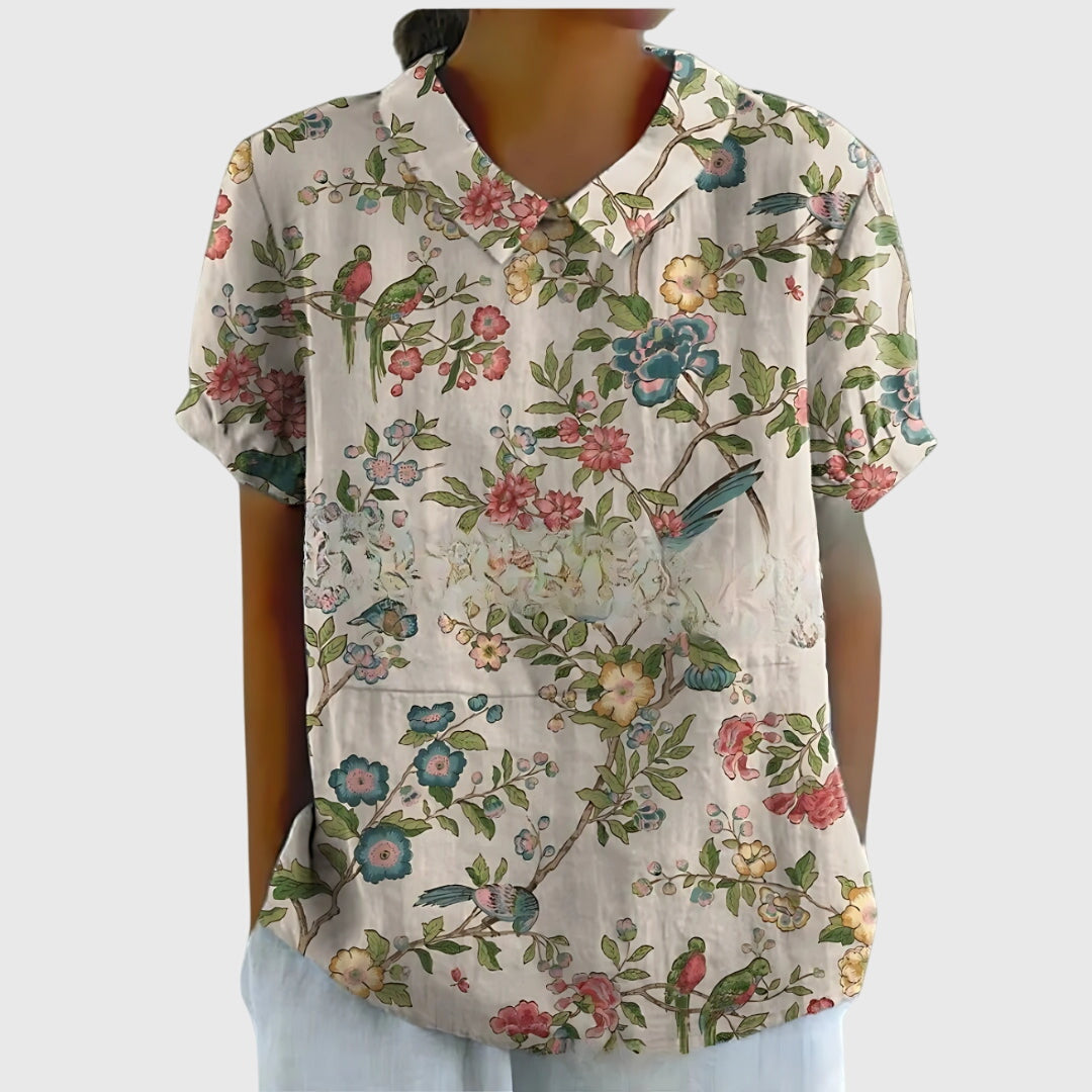 Penelope | Women's Lightweight Loose Floral Print Casual Blouse