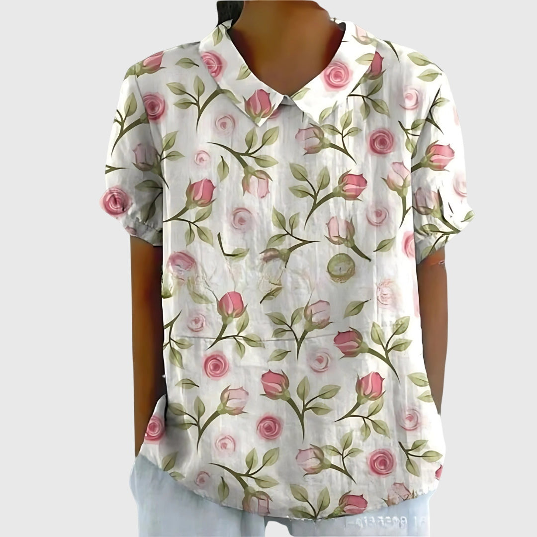 Penelope | Women's Lightweight Loose Floral Print Casual Blouse
