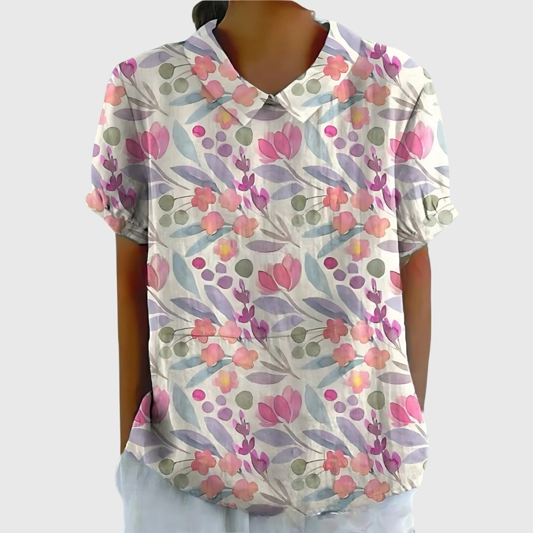 Penelope | Women's Lightweight Loose Floral Print Casual Blouse