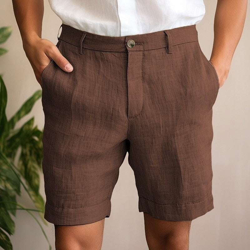 Penn | Men's Relaxed Fit Textured Linen Summer Shorts