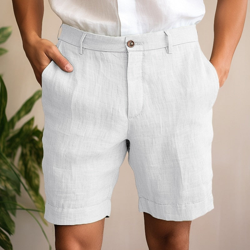 Penn | Men's Relaxed Fit Textured Linen Summer Shorts