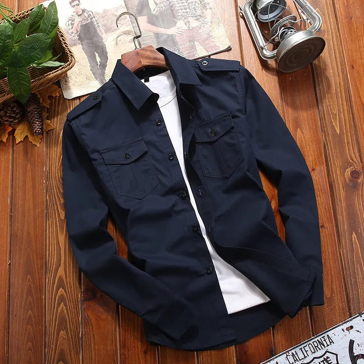 Peter | Men's Military-Inspired Woven Tactical Field Shirt