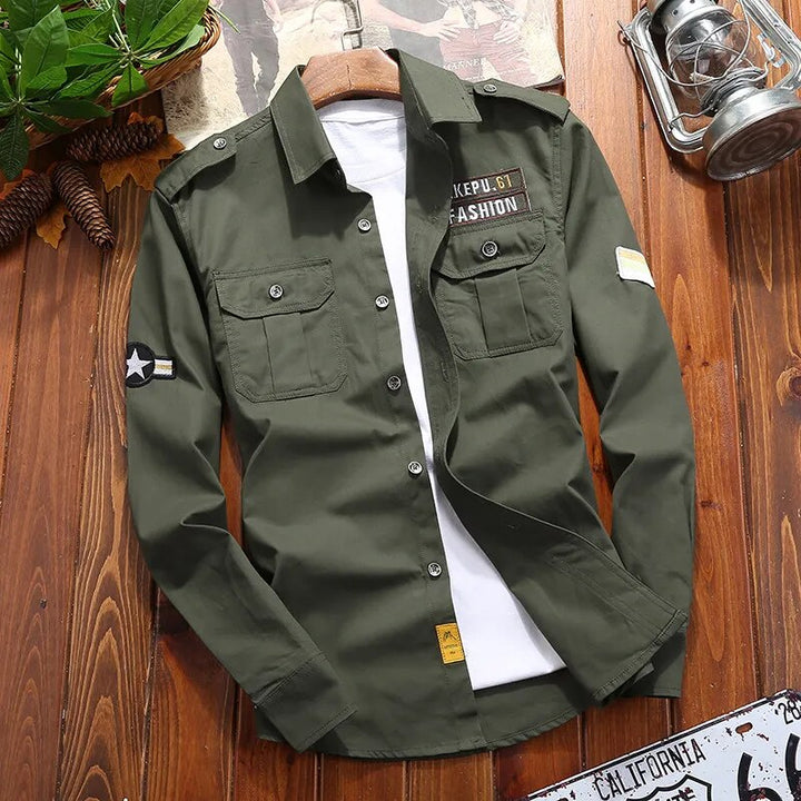 Peter | Men's Military-Inspired Woven Tactical Field Shirt