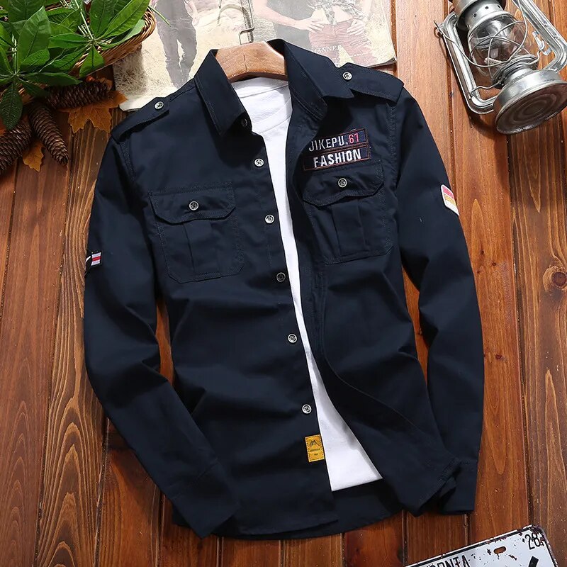 Peter | Men's Military-Inspired Woven Tactical Field Shirt