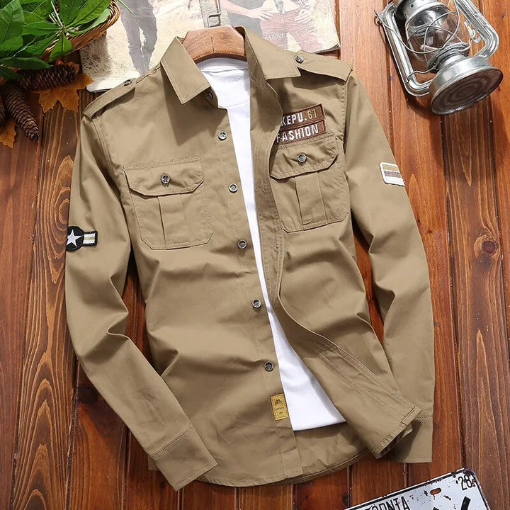 Peter | Men's Military-Inspired Woven Tactical Field Shirt
