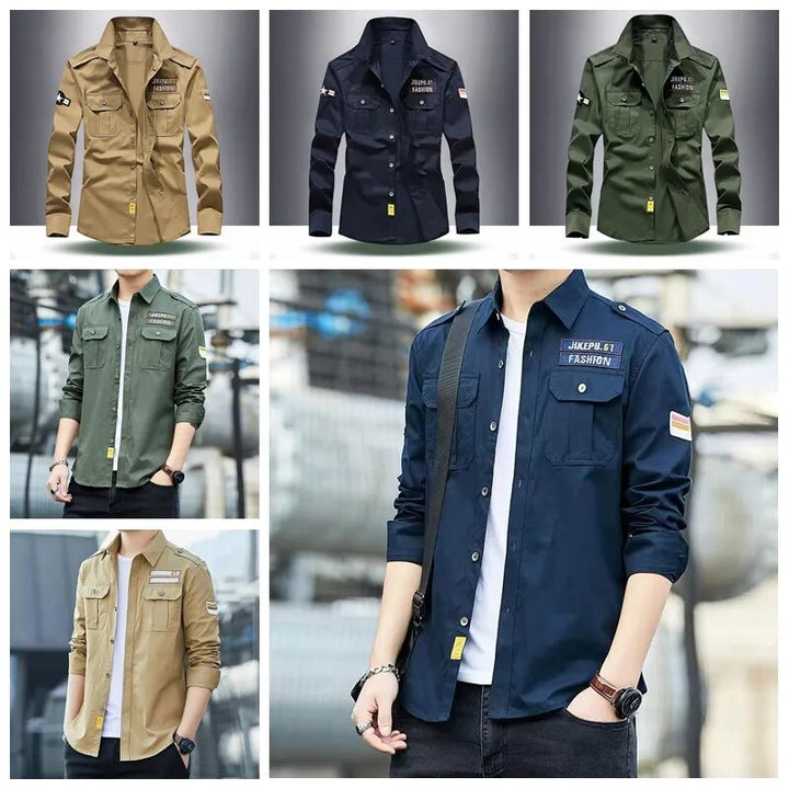 Peter | Men's Military-Inspired Woven Tactical Field Shirt