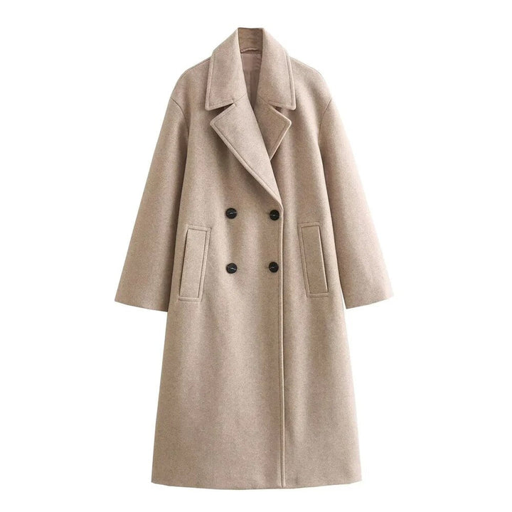 Annemarie | Women's Oversized Double-Breasted Coat with Wide Lapel