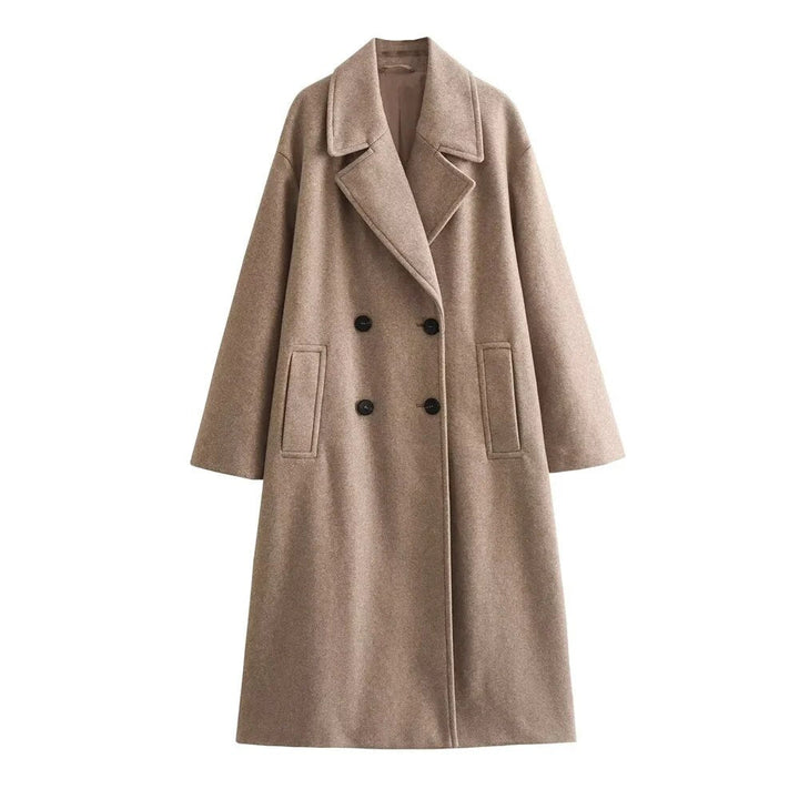 Annemarie | Women's Oversized Double-Breasted Coat with Wide Lapel