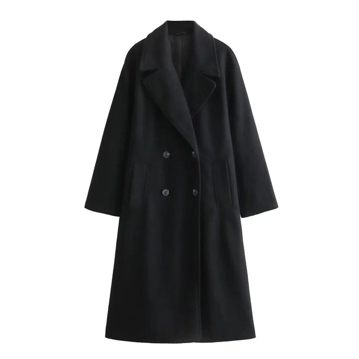 Annemarie | Women's Oversized Double-Breasted Coat with Wide Lapel
