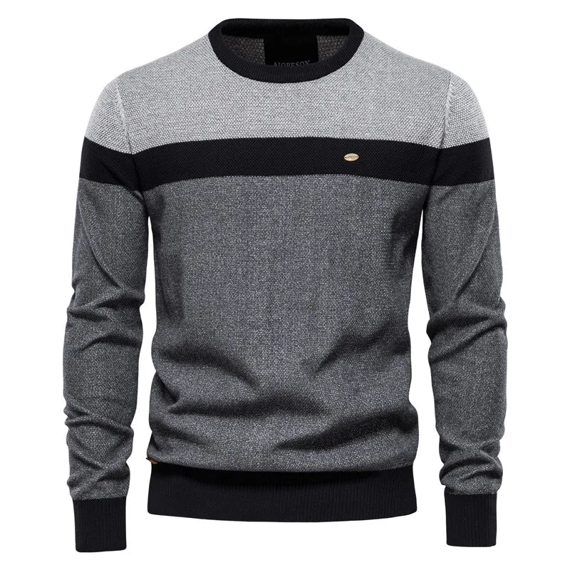 Pierrick | Men's Colourblock Crew Neck Sweater