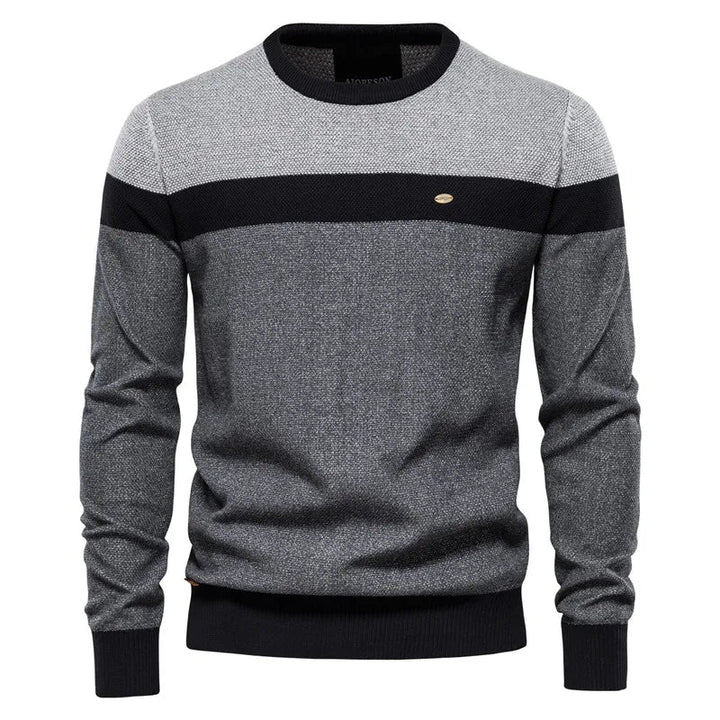 Pierrick | Men's Colourblock Crew Neck Sweater