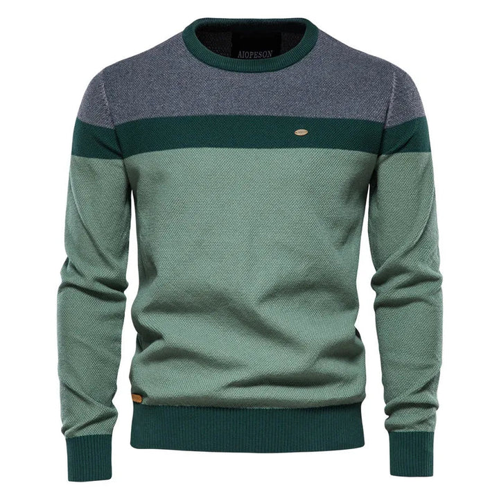 Pierrick | Men's Colourblock Crew Neck Sweater