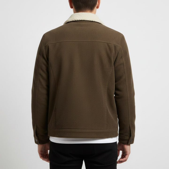 Piers | Men's Borg-Collar Ribbed Trucker Jacket