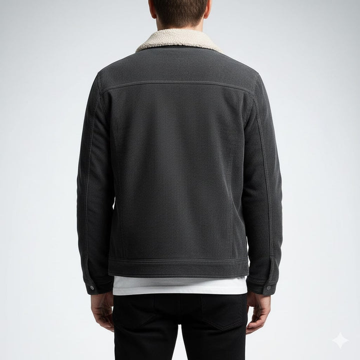 Piers | Men's Borg-Collar Ribbed Trucker Jacket