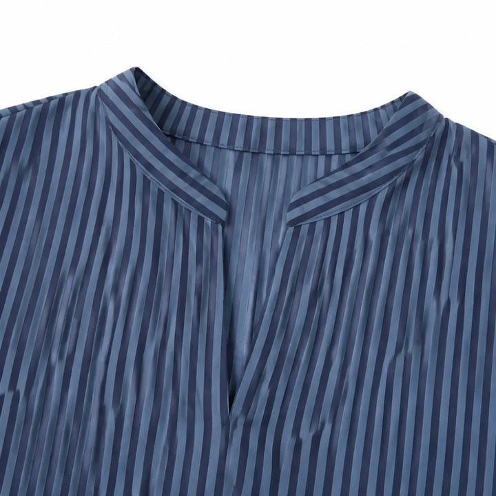 Poncette | Women's Striped V Neck Maxi Dress