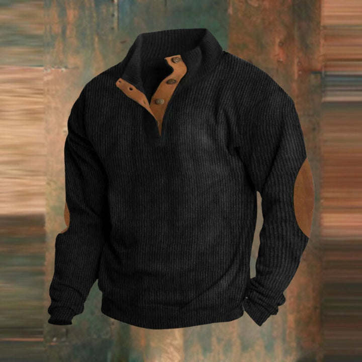 Raoul | Men's Ribbed Button Collar Sweater