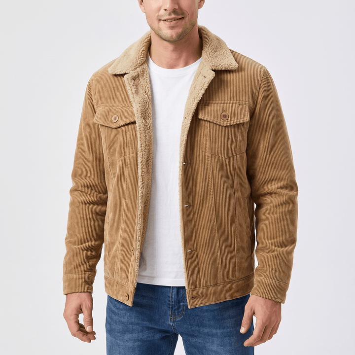 Reginald | Men's Borg-Lined Ribbed Trucker