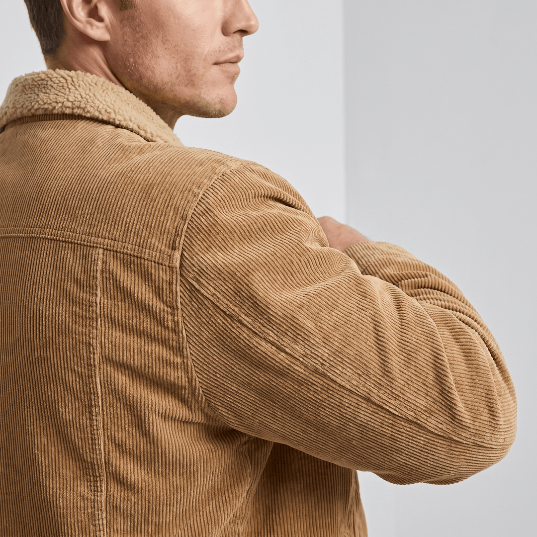 Reginald | Men's Borg-Lined Ribbed Trucker
