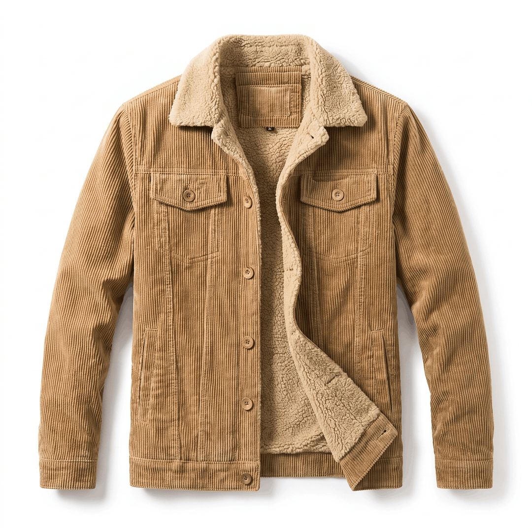 Reginald | Men's Borg-Lined Ribbed Trucker