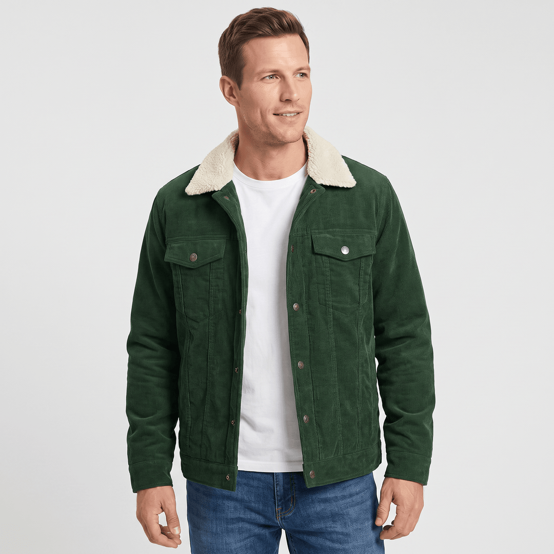 Reginald | Men's Borg-Lined Ribbed Trucker
