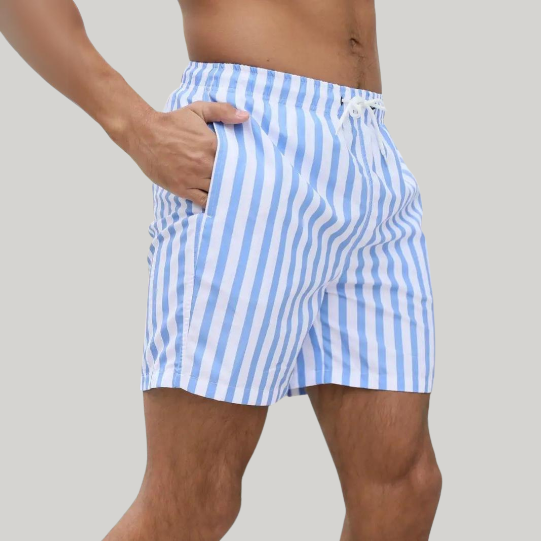 Reuben | Men's Mid-Thigh Drawstring Swim Shorts