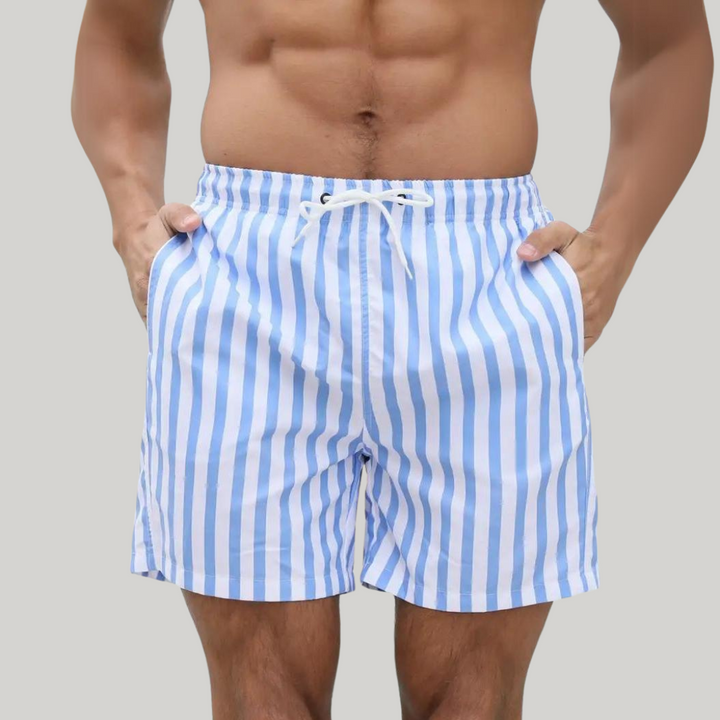 Reuben | Men's Mid-Thigh Drawstring Swim Shorts