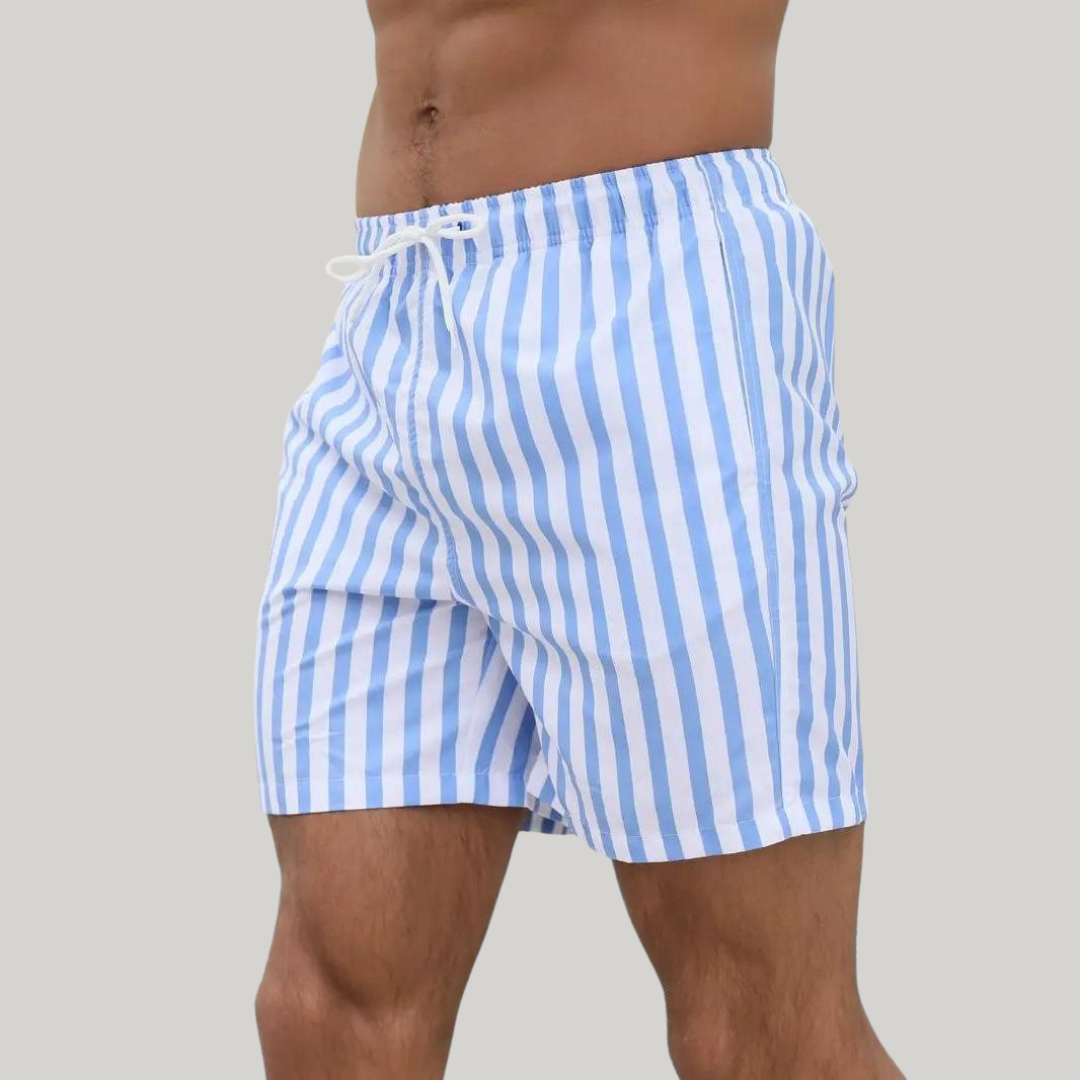 Reuben | Men's Mid-Thigh Drawstring Swim Shorts