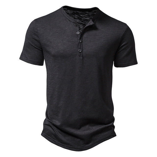 Rhett | Men's Short Sleeve Crew Neck Henley T-Shirt