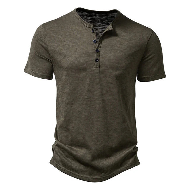 Rhett | Men's Short Sleeve Crew Neck Henley T-Shirt