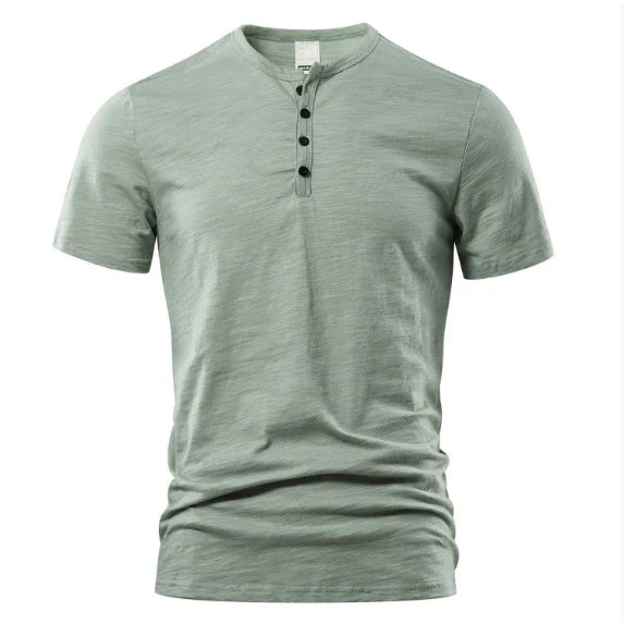 Rhett | Men's Short Sleeve Crew Neck Henley T-Shirt
