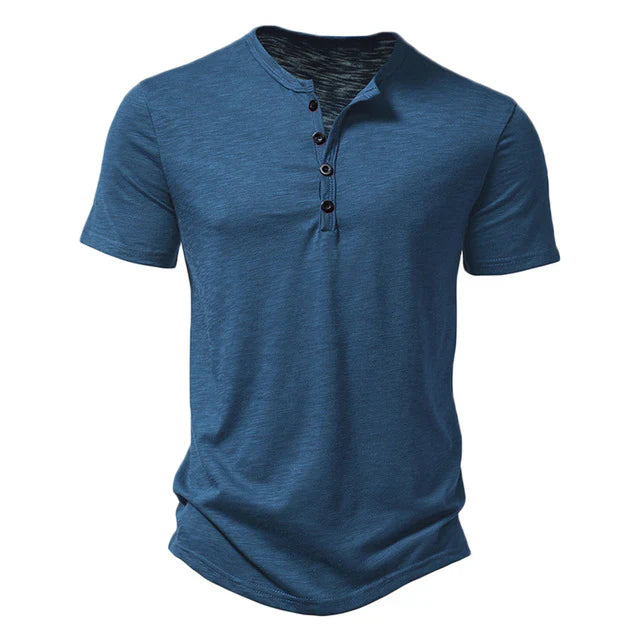Rhett | Men's Short Sleeve Crew Neck Henley T-Shirt