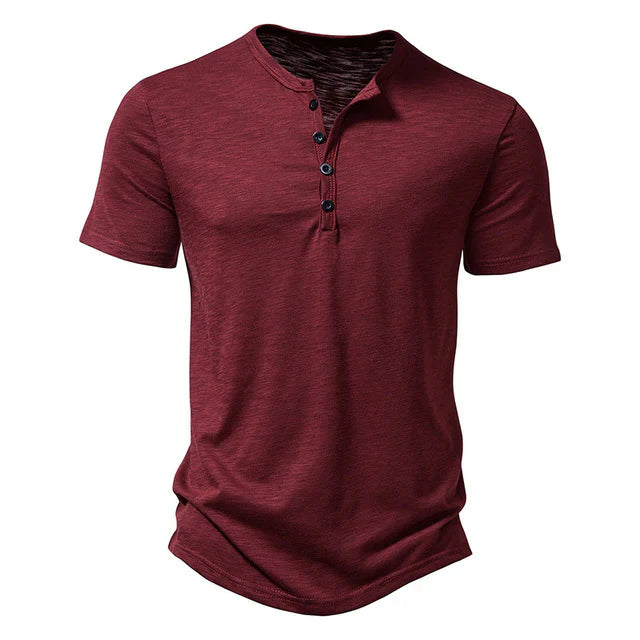 Rhett | Men's Short Sleeve Crew Neck Henley T-Shirt