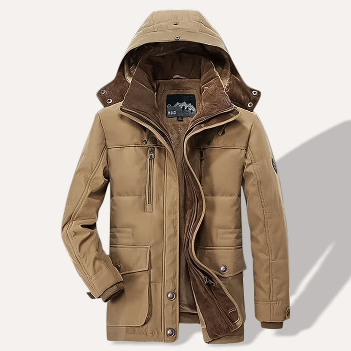 Roch | Men's Hooded Winter Coat with Pile Lining