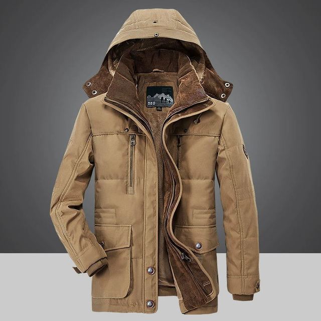 Roch | Men's Hooded Winter Coat with Pile Lining