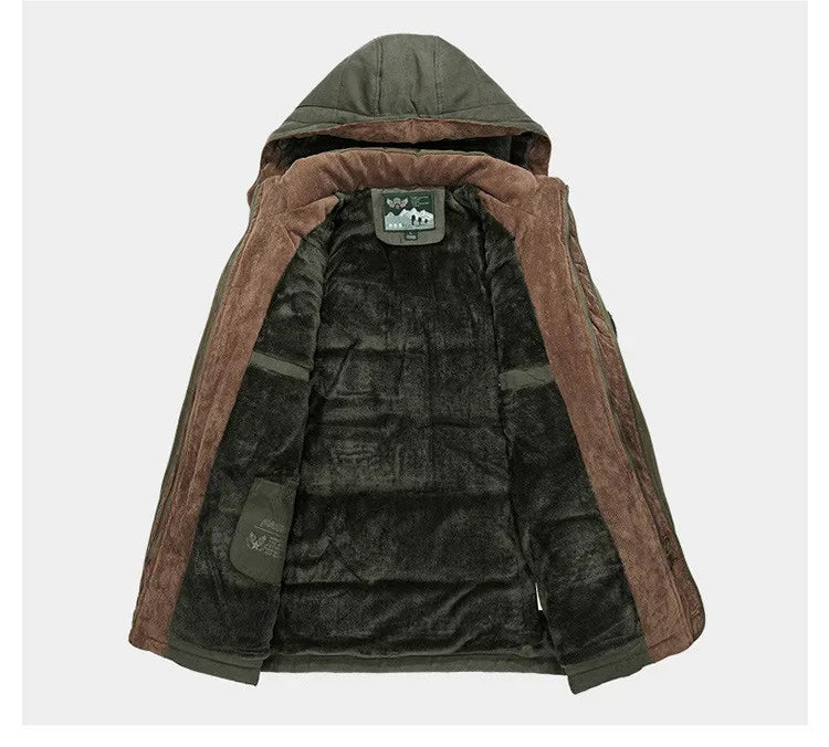 Roch | Men's Hooded Winter Coat with Pile Lining