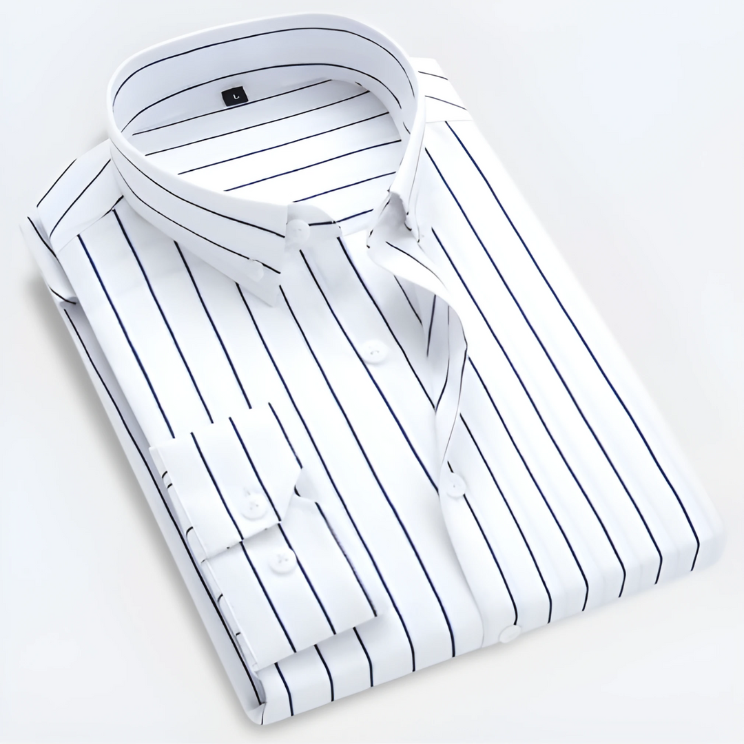 Roland | Men's Striped Long Sleeve Classic Polo Shirt