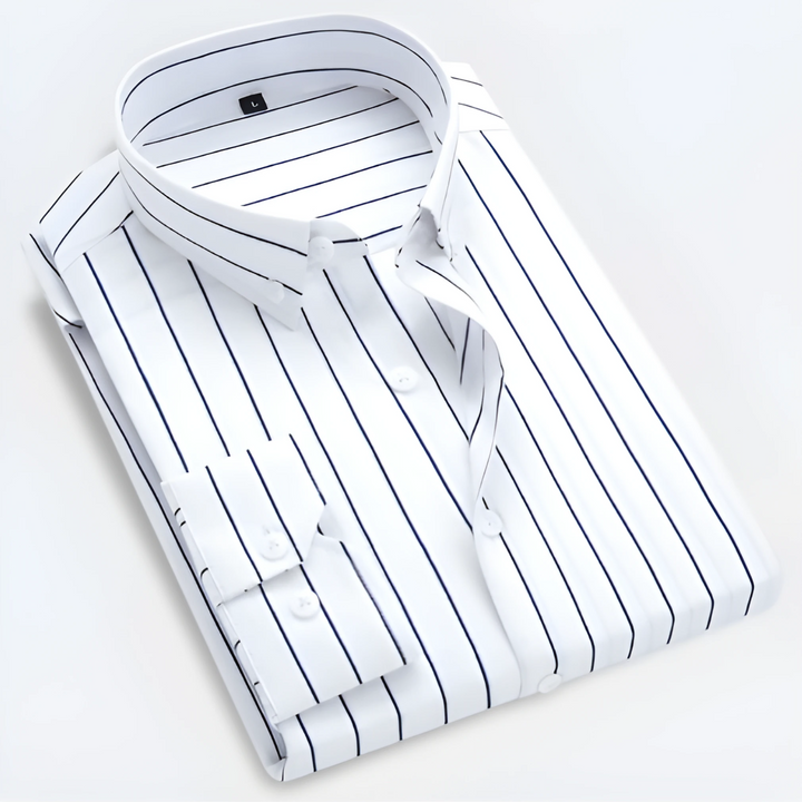 Roland | Men's Striped Long Sleeve Classic Polo Shirt