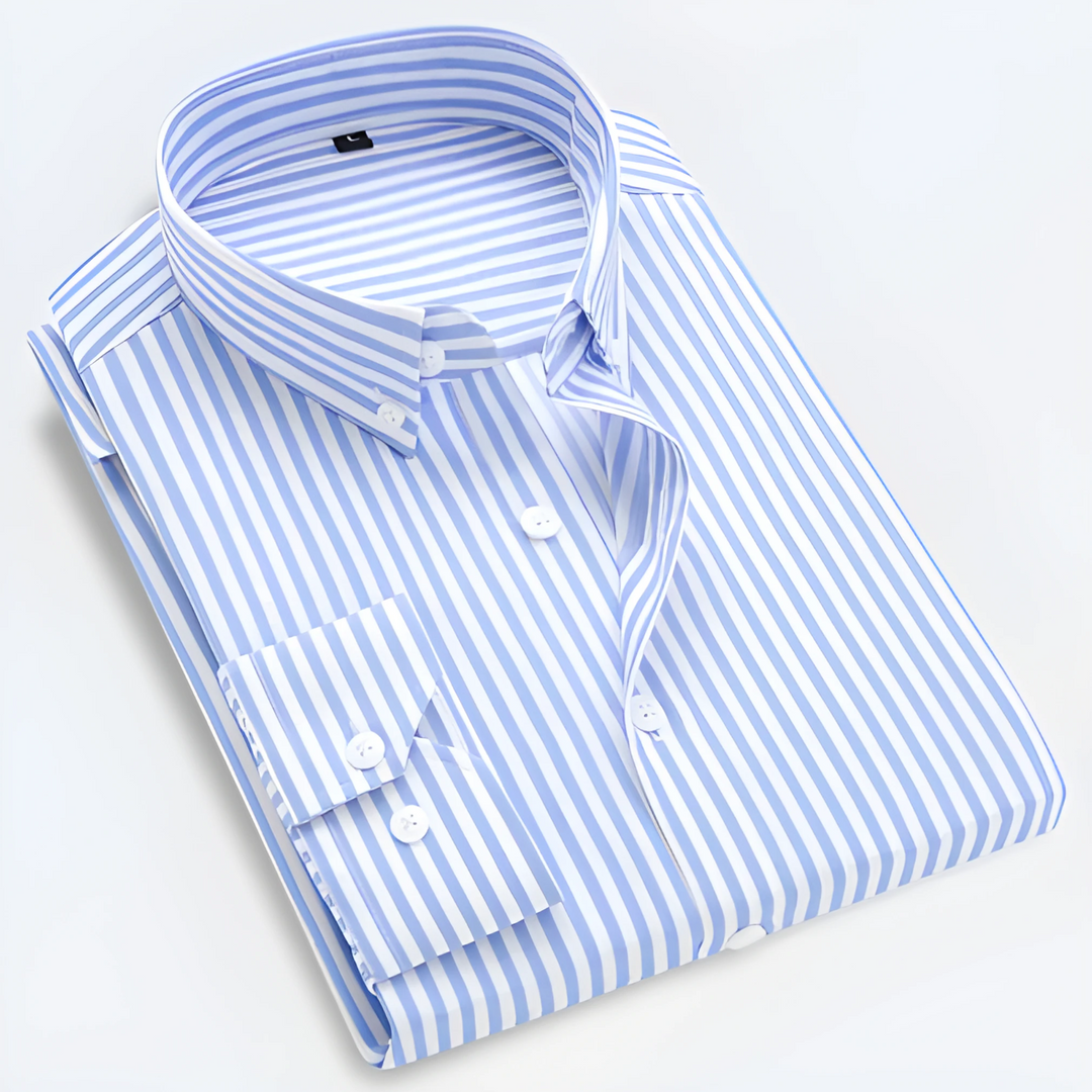 Roland | Men's Striped Long Sleeve Classic Polo Shirt