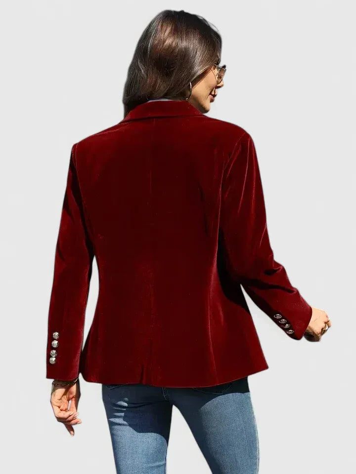 Philomene | Women's Evening Blazer with Notch Lapel and Gold Buttons
