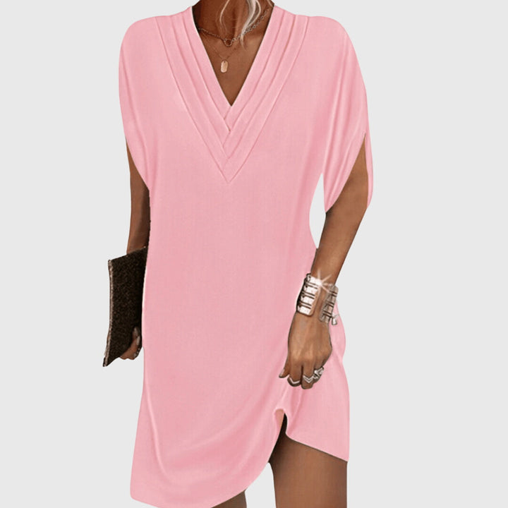 Rosalind | Women's Draped V-Neck Flowy Midi Dress