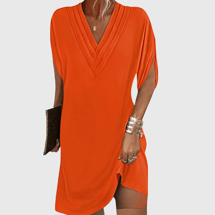 Rosalind | Women's Draped V-Neck Flowy Midi Dress