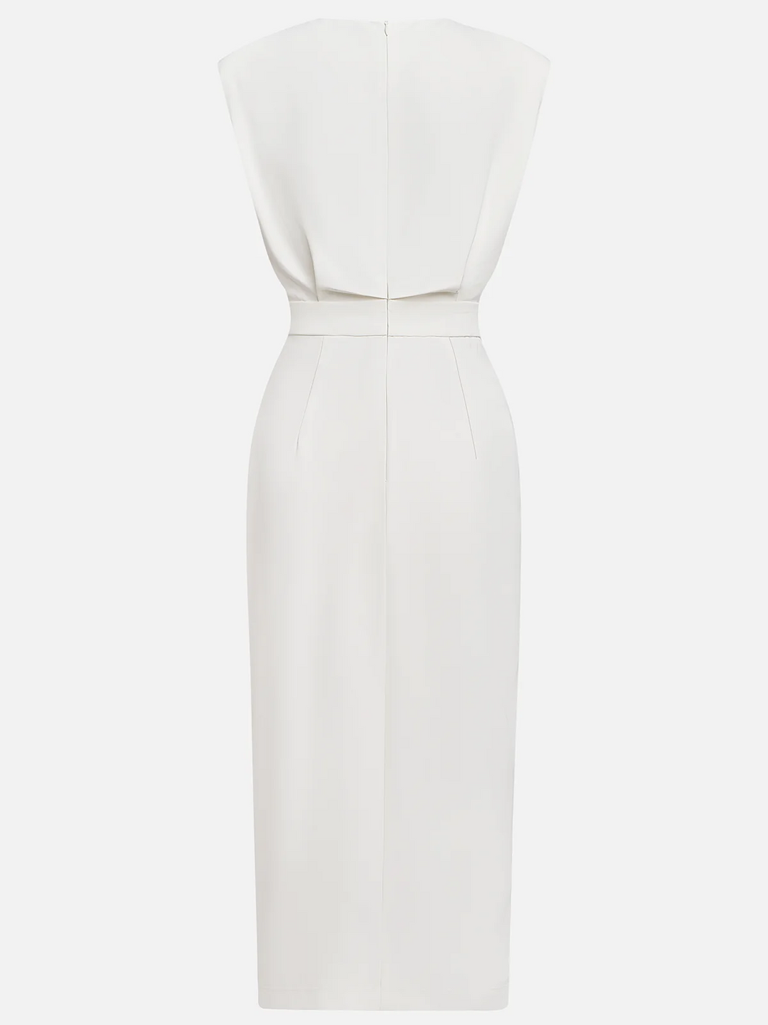 Rosalind | Women's Side-Button Sleeveless Structured Midi Dress