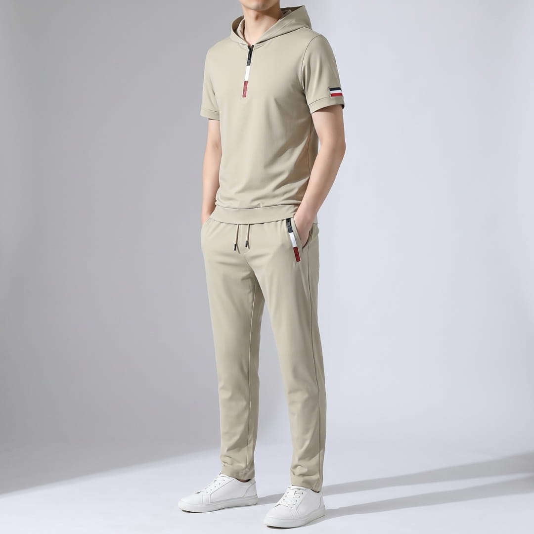 Roscoe | Men's Hooded Quarter-Zip Tracksuit Set