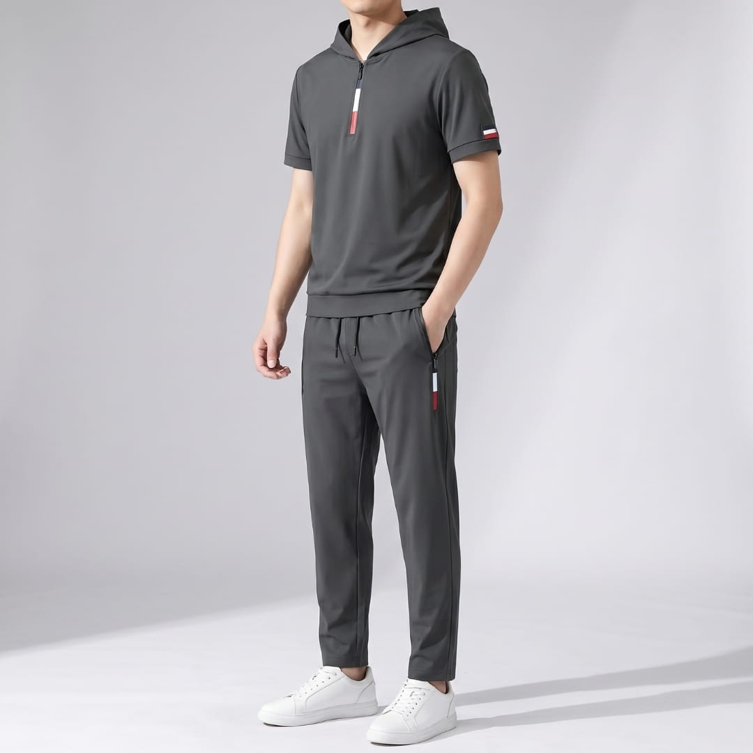 Roscoe | Men's Hooded Quarter-Zip Tracksuit Set