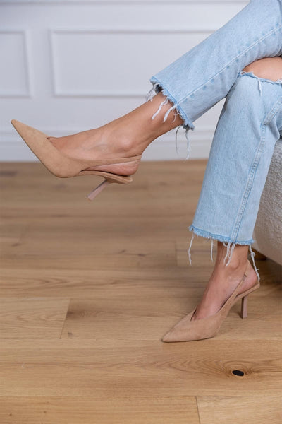 Sofia | Suede Slingback Heels