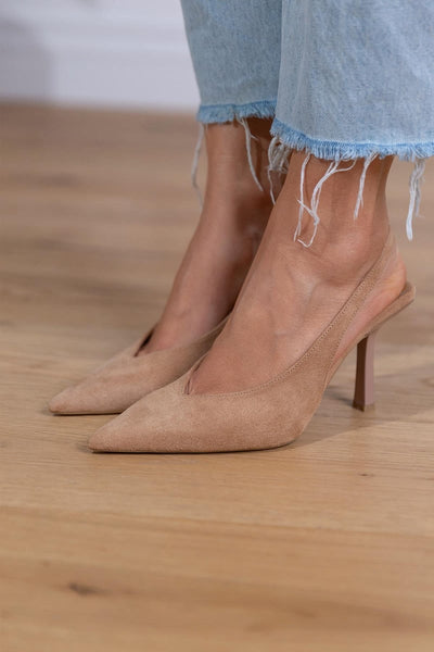 Sofia | Suede Slingback Heels