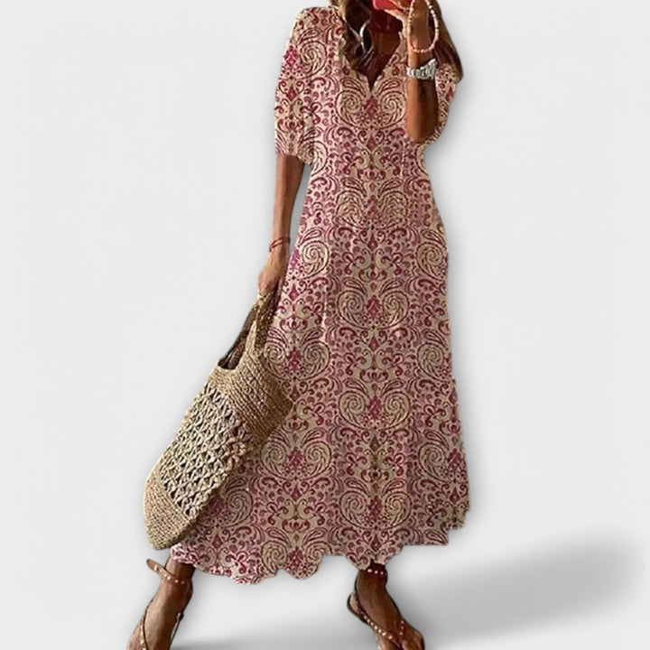 Savannah | Women's Bohemian Flowing Printed Maxi Dress